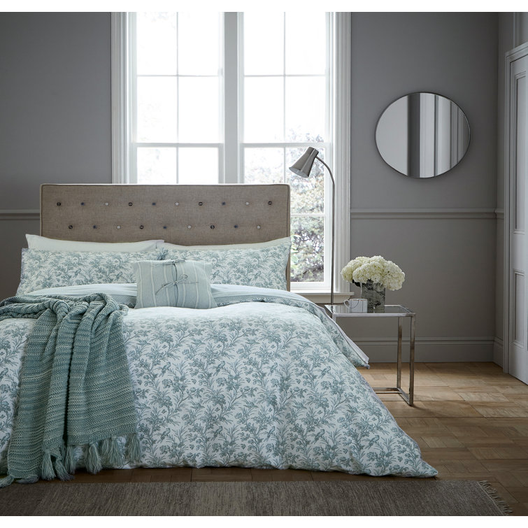 Fable Aviary Brushed Cotton Reversible Duvet Cover Set & Reviews